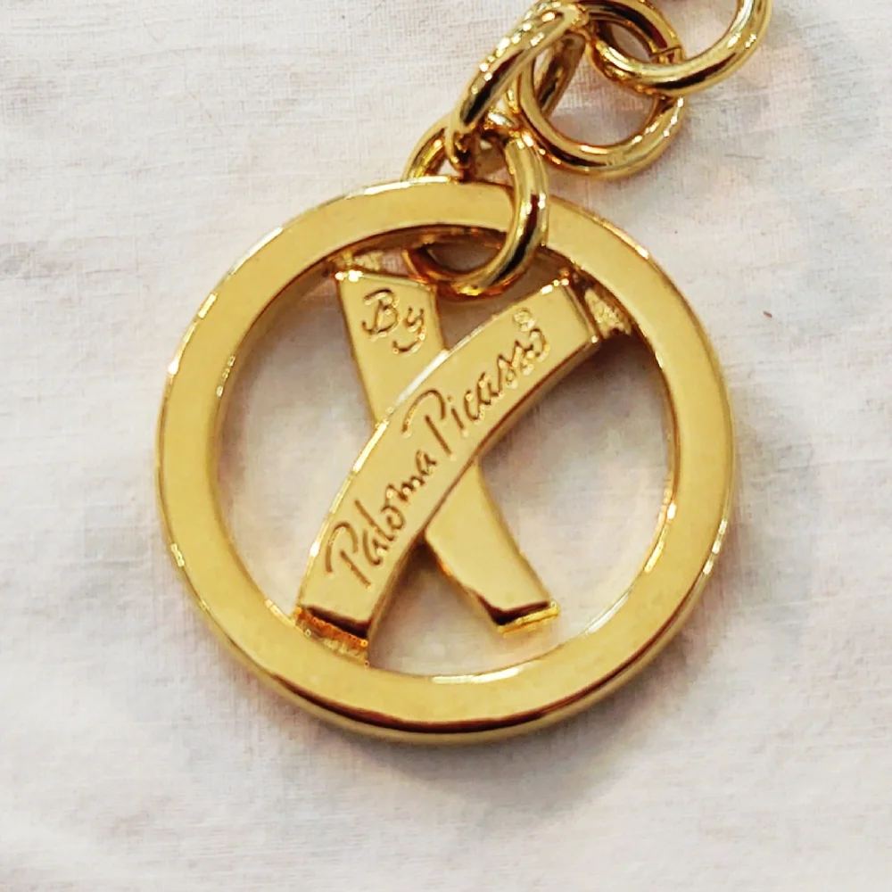 New Paloma Picasso Gold Plated X Keychain
